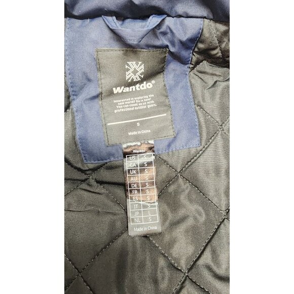 Wantdo Women's Ski Jacket/Winter Coat Navy with Faux Fur Trim Small - Picture 11 of 16